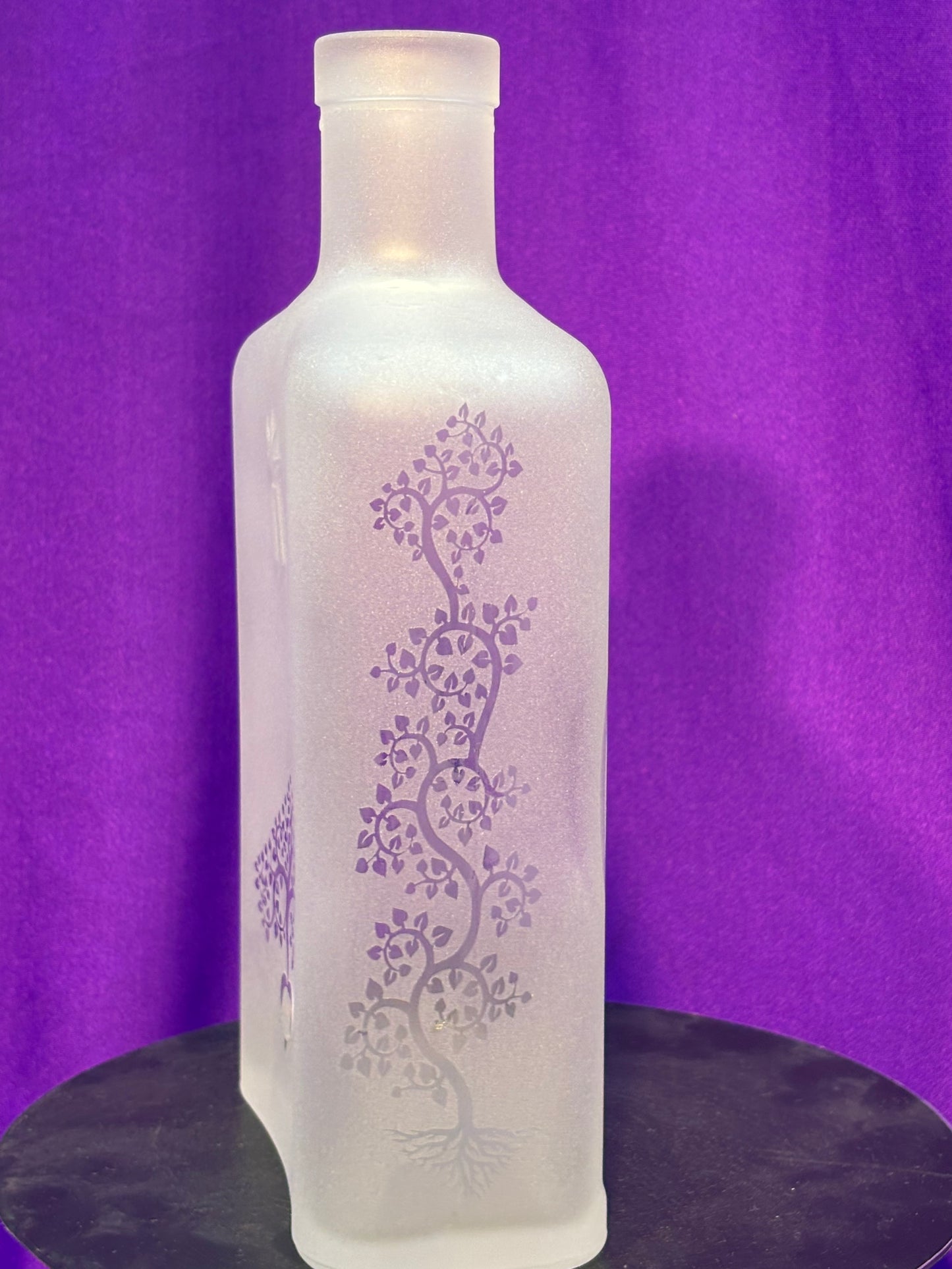 Sandblasted Buddha Incense Holder Bottle