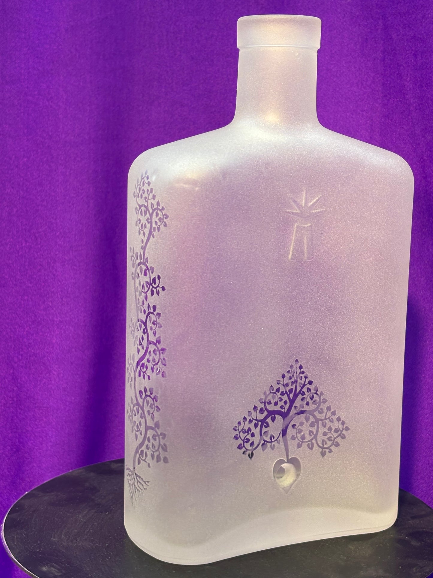 Sandblasted Buddha Incense Holder Bottle