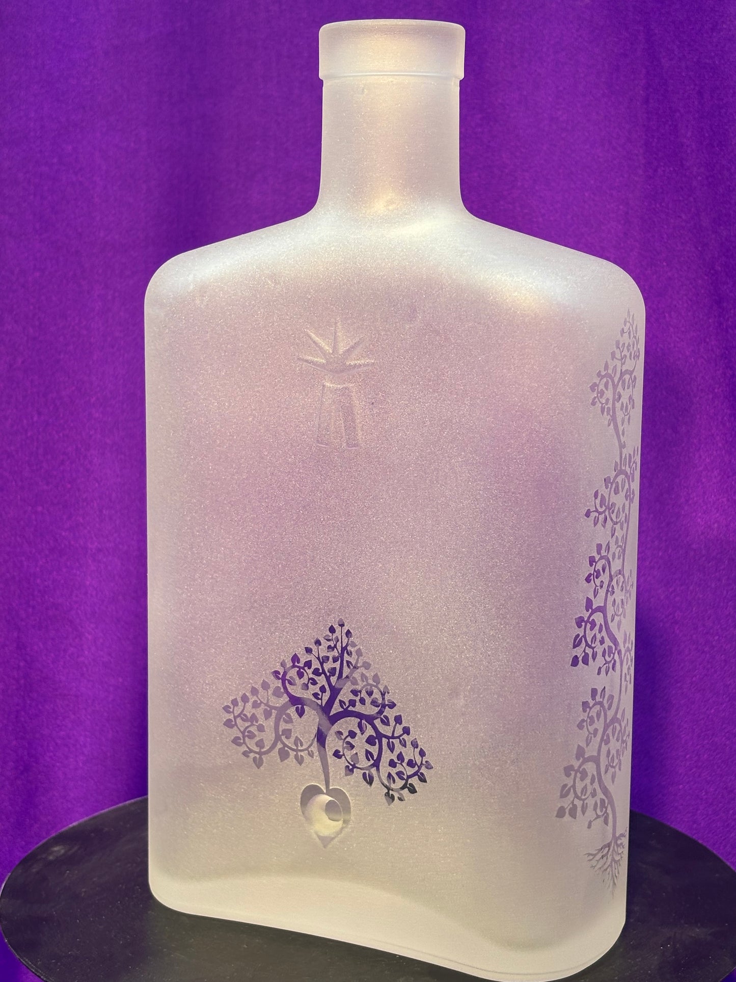 Sandblasted Buddha Incense Holder Bottle
