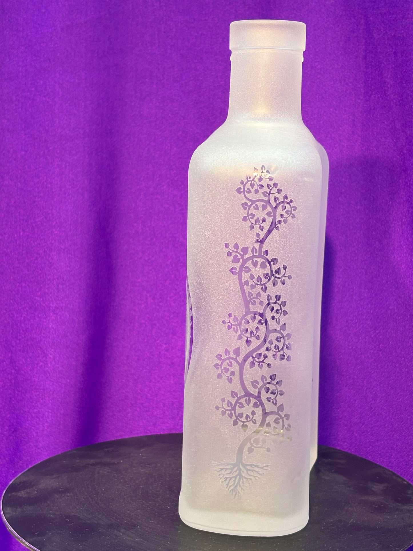 Sandblasted Buddha Incense Holder Bottle