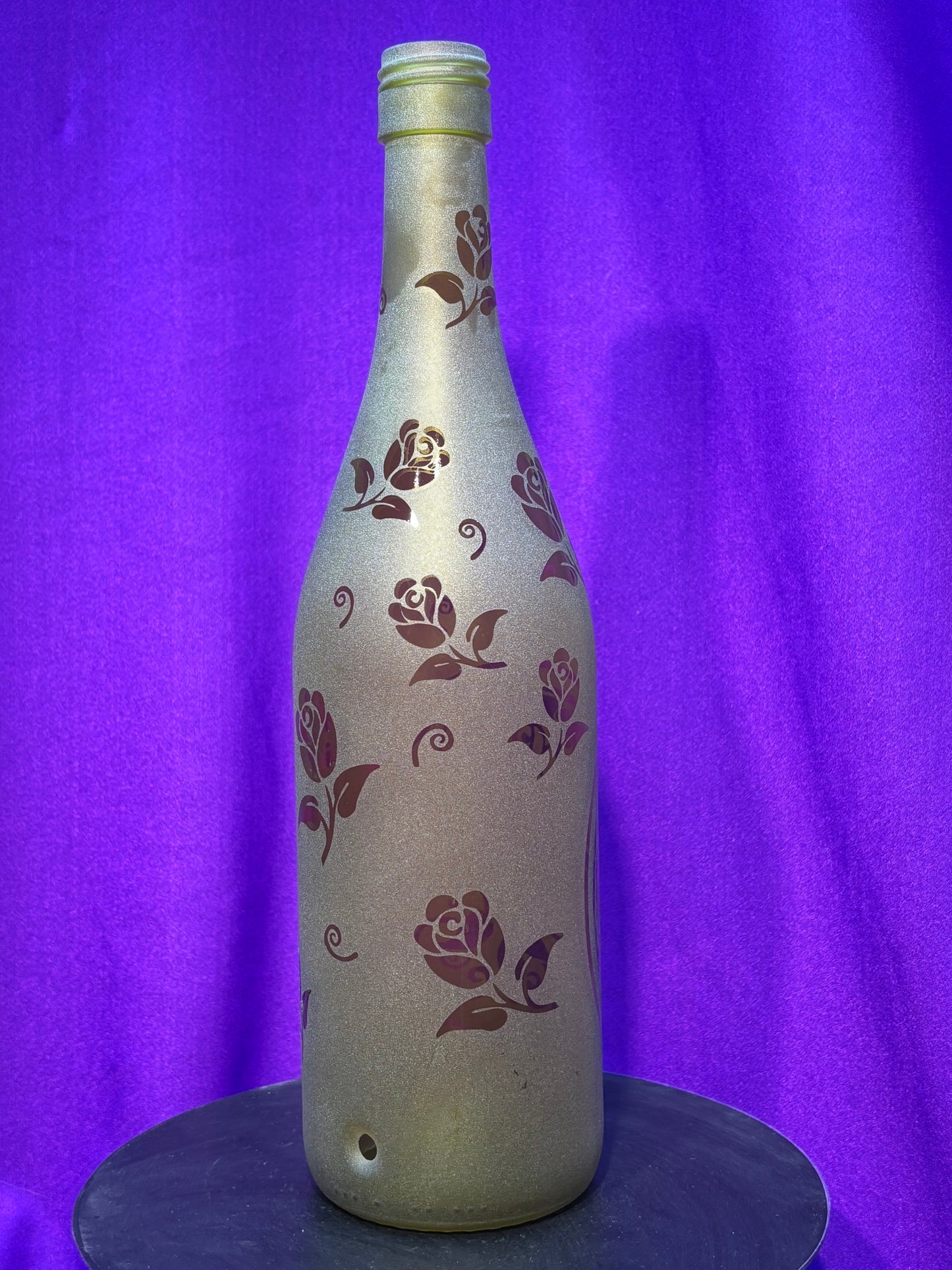 Sandblasted Rose Yin-yang Incense Holder Bottle