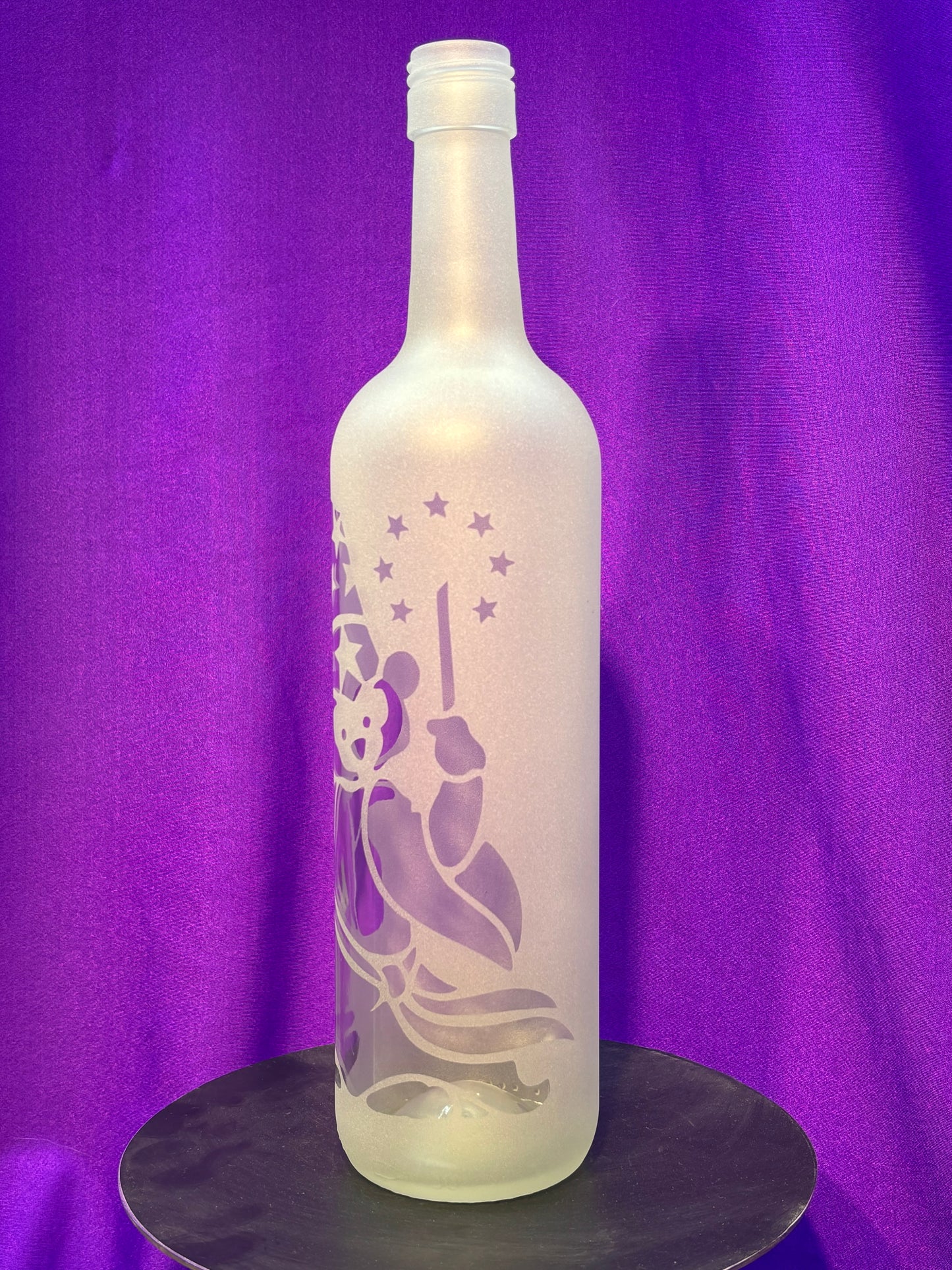 Sandblasted Wizard Bear Incense Holder Bottle