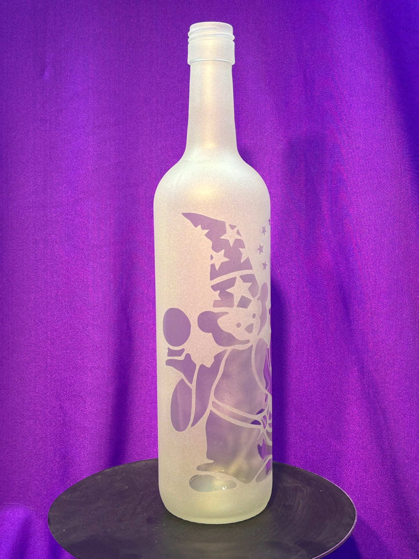 Sandblasted Wizard Bear Incense Holder Bottle