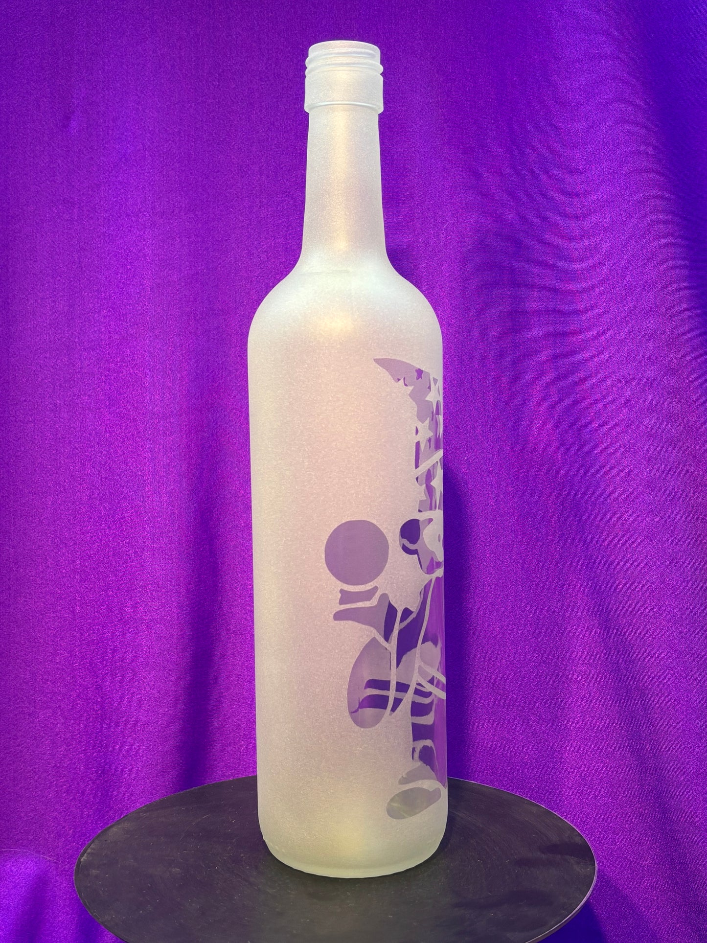 Sandblasted Wizard Bear Incense Holder Bottle