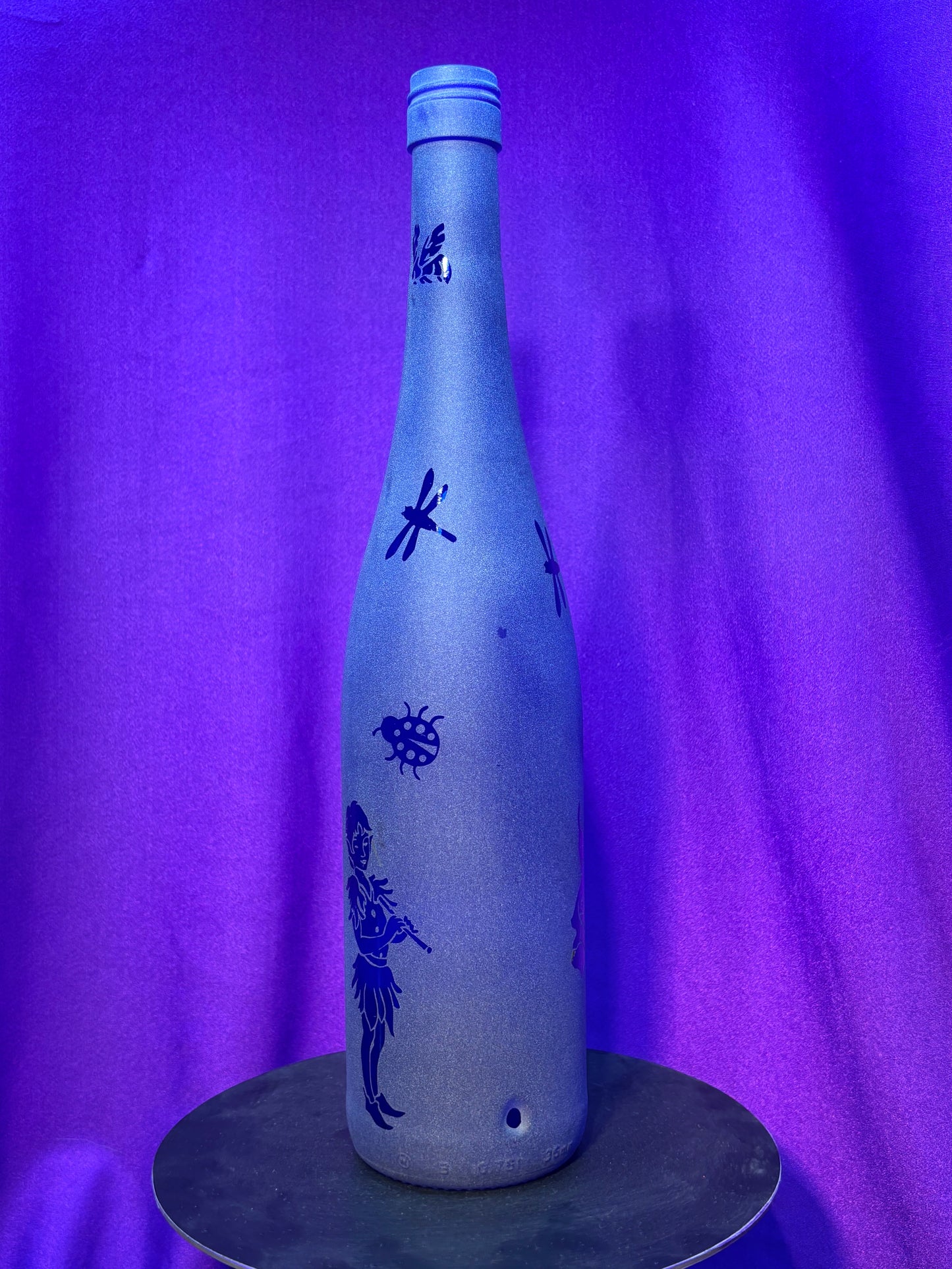 Sandblasted Fairy Incense Holder Bottle
