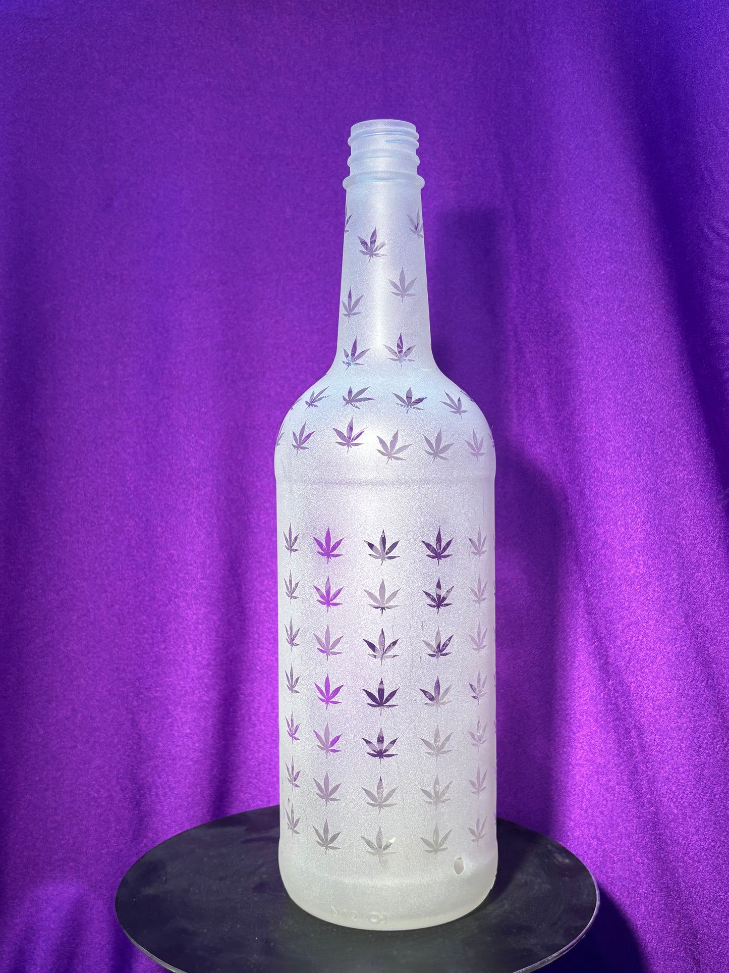 Sandblasted Cannabis Gas Mask Incense Holder Bottle
