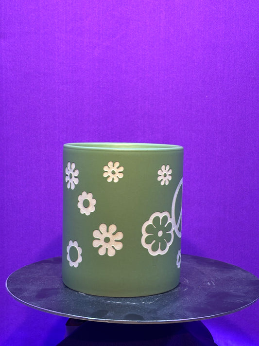 Flower Peace Candle Holder Tumbler