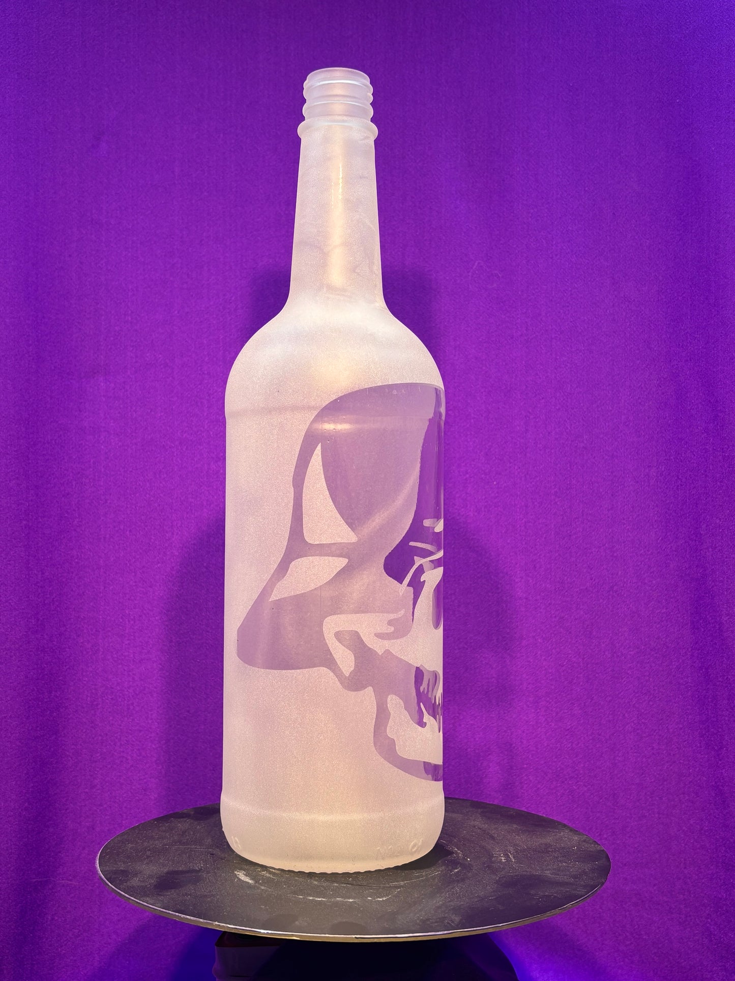 Sandblasted Helmet Skull Incense Holder Bottle
