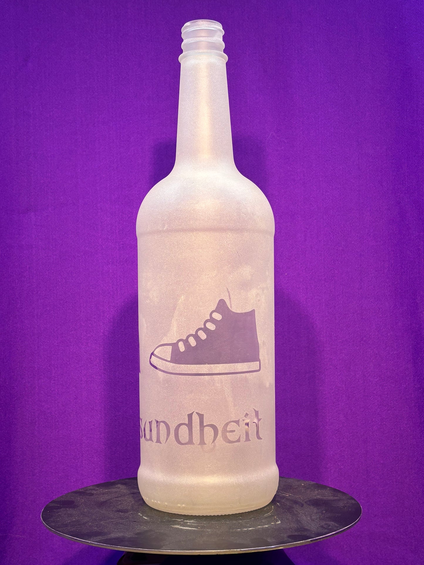 Sandblasted A Shoe Incense Holder Bottle
