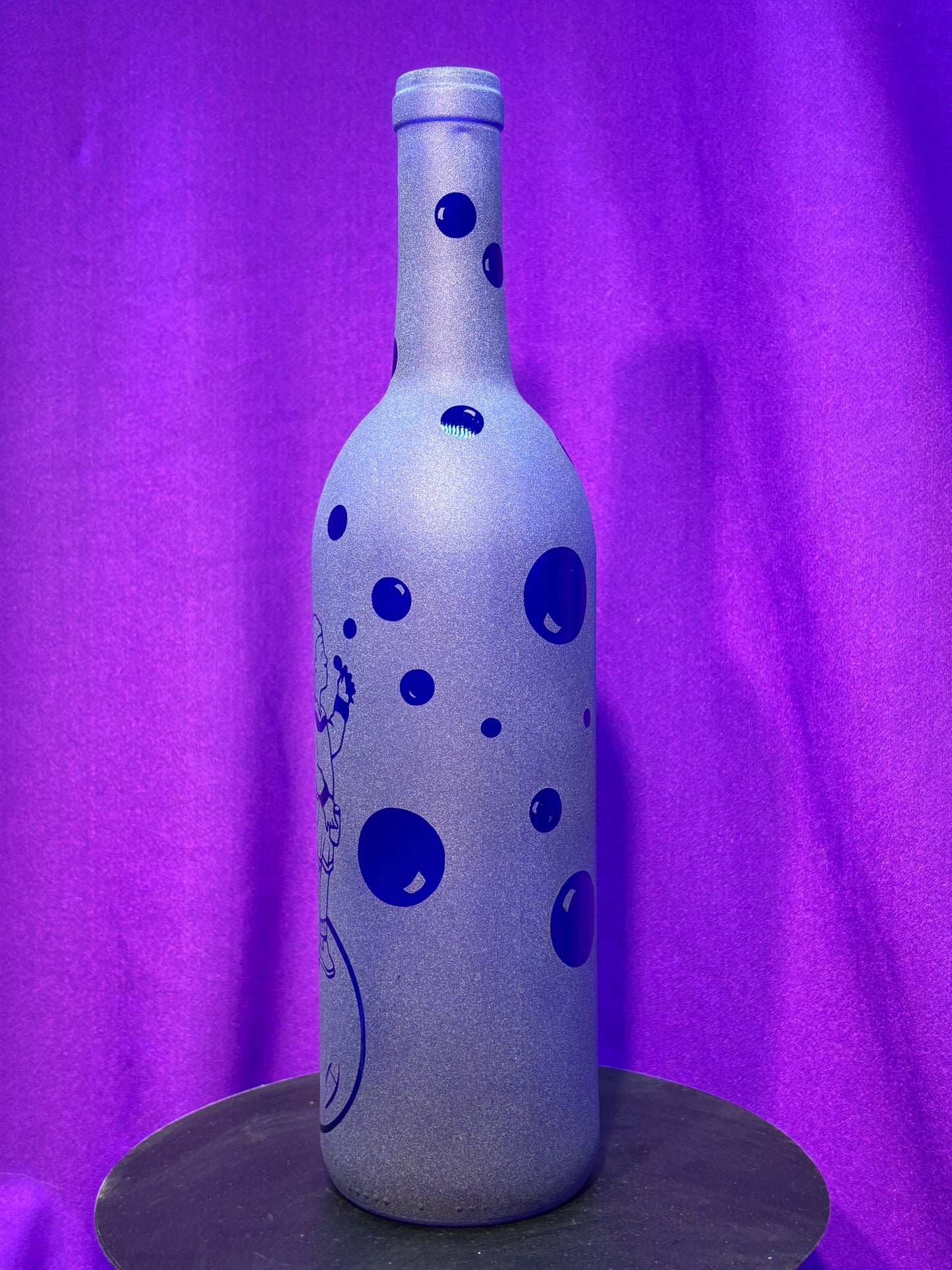 Sandblasted Bubble Boy Incense Holder Bottle