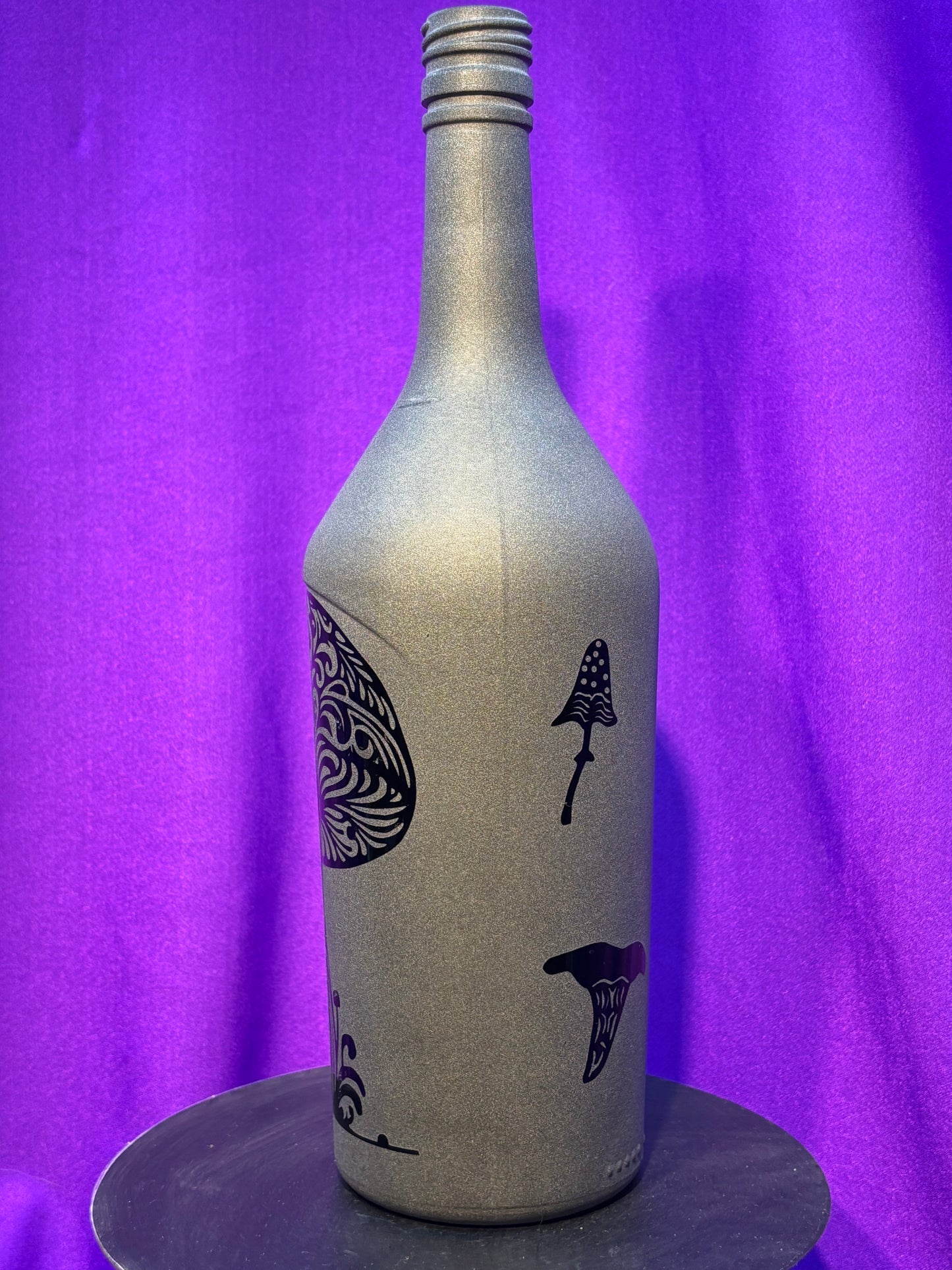 Sandblasted Mushroom Incense Holder Bottle