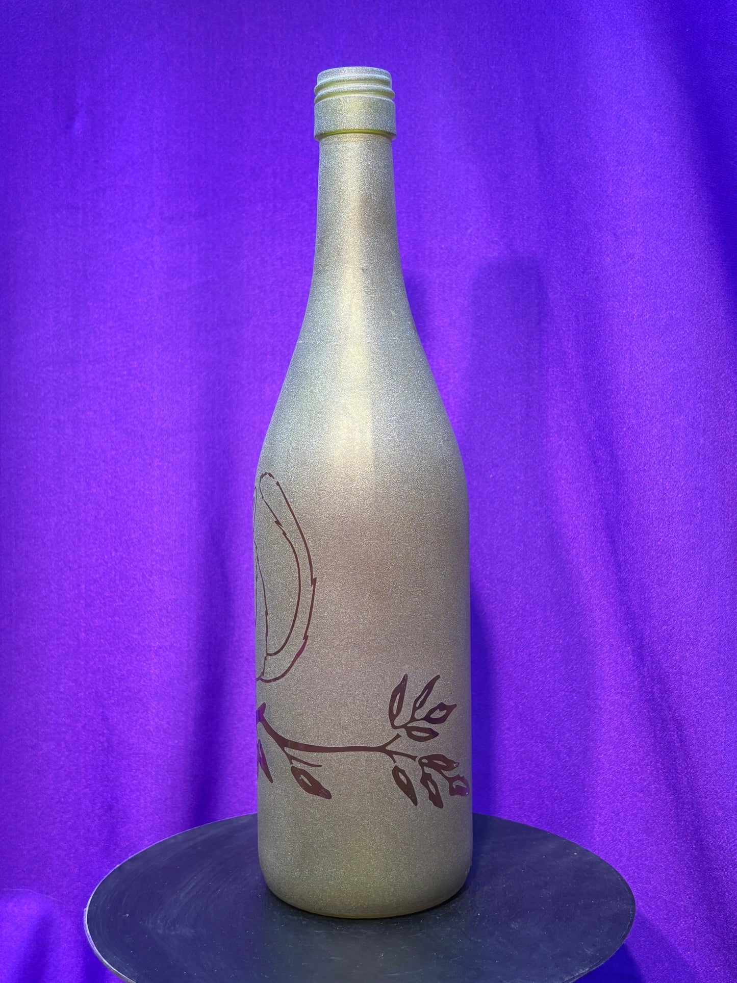 Sandblasted Monkey Incense Holder Bottle