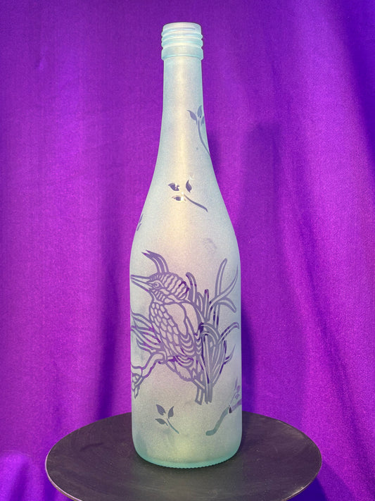 Sandblasted Bird Incense Bottle