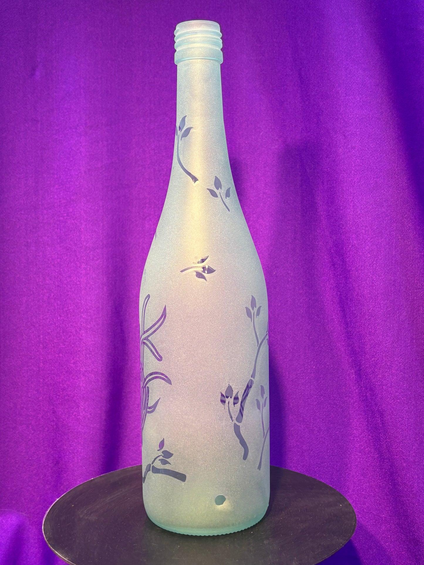 Sandblasted Bird Incense Holder Bottle