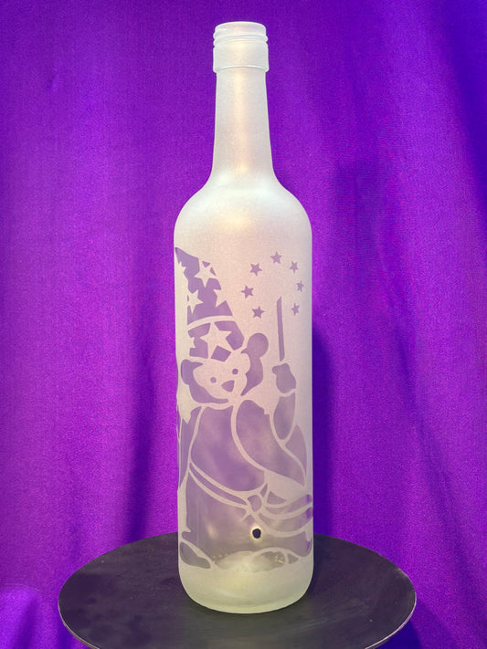 Sandblasted Wizard Bear Incense Holder Bottle