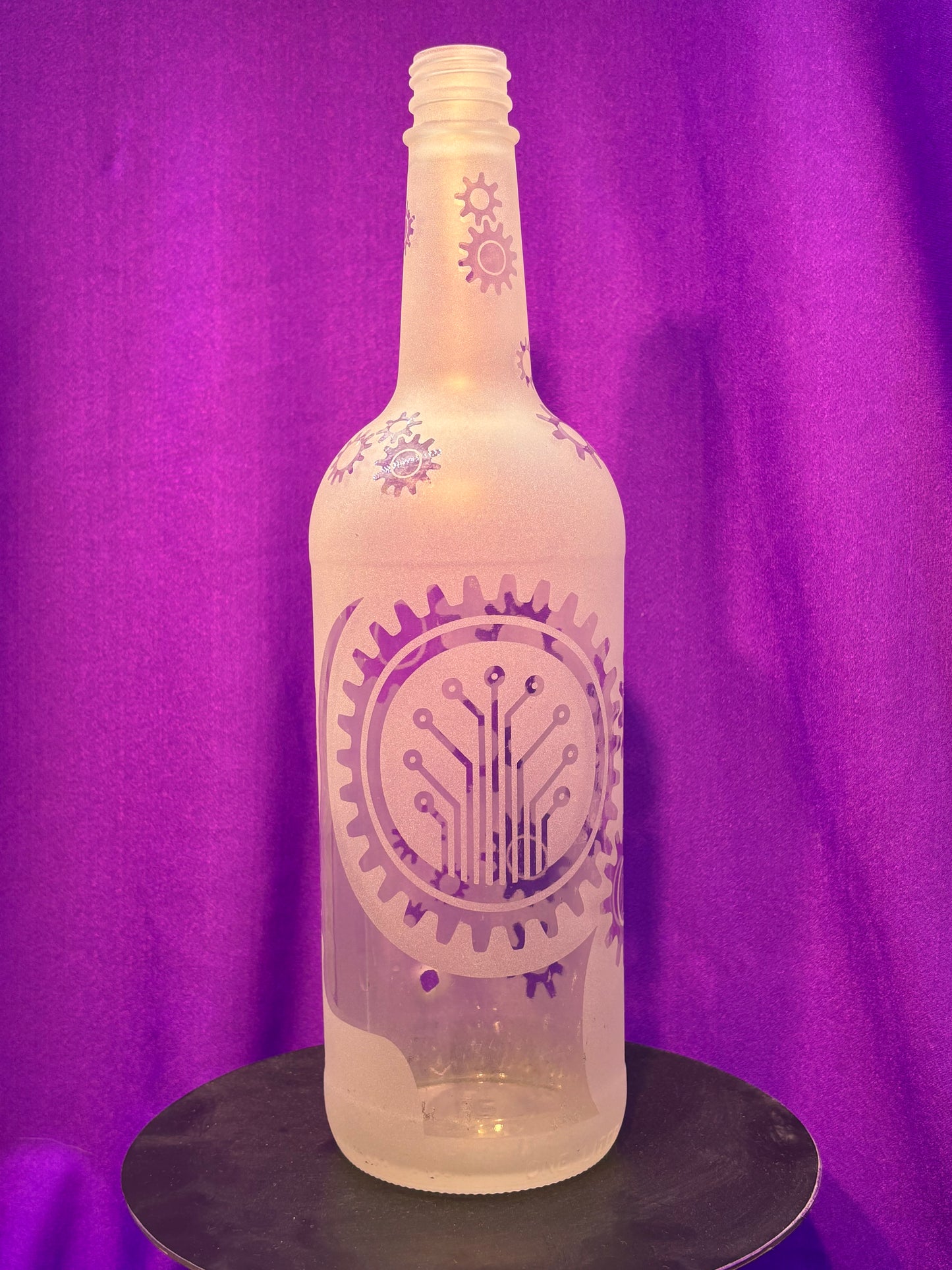 Sandblasted Cyberhead Incense Holder Bottle
