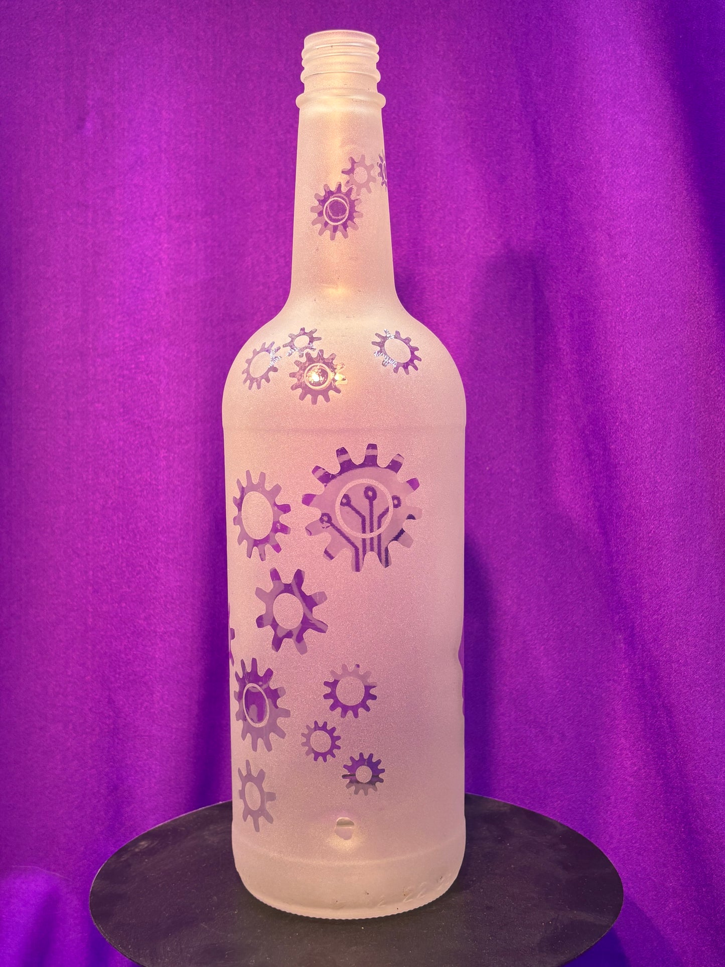 Sandblasted Cyberhead Incense Holder Bottle
