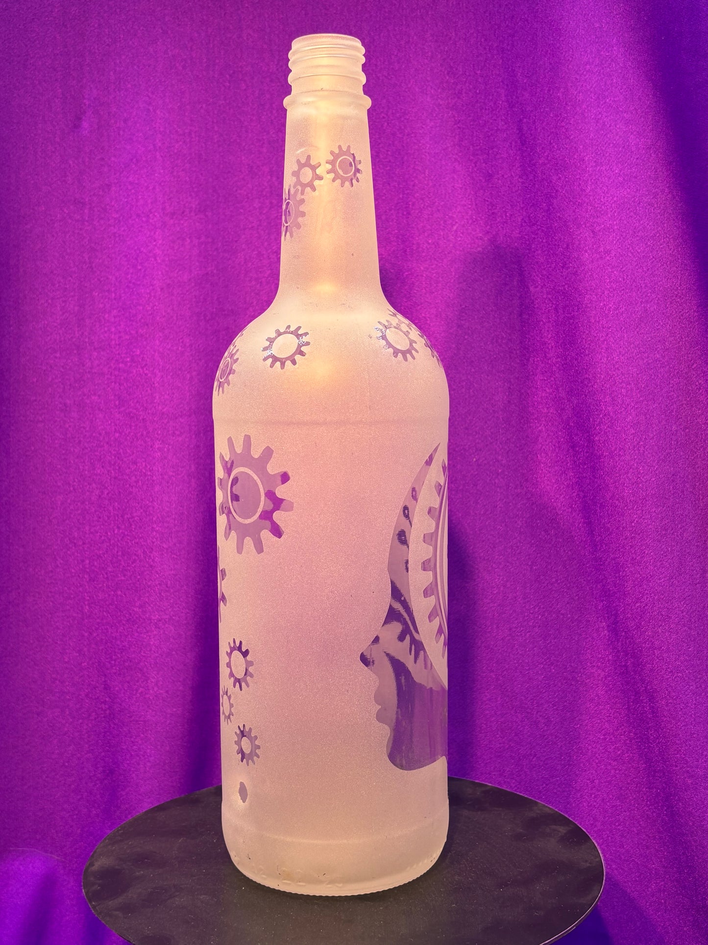 Sandblasted Cyberhead Incense Holder Bottle
