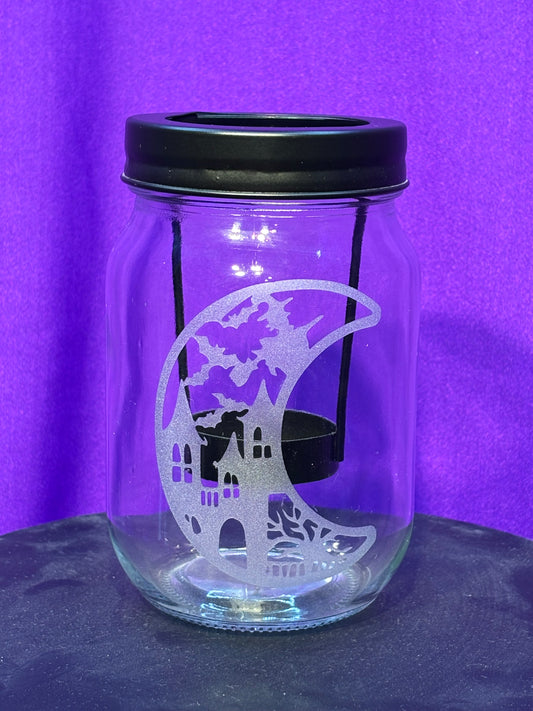 Crescent Moon Halloween Candle Holder