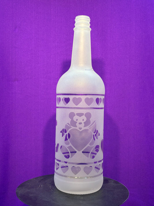 Sandblasted Love Bears Incense Bottle
