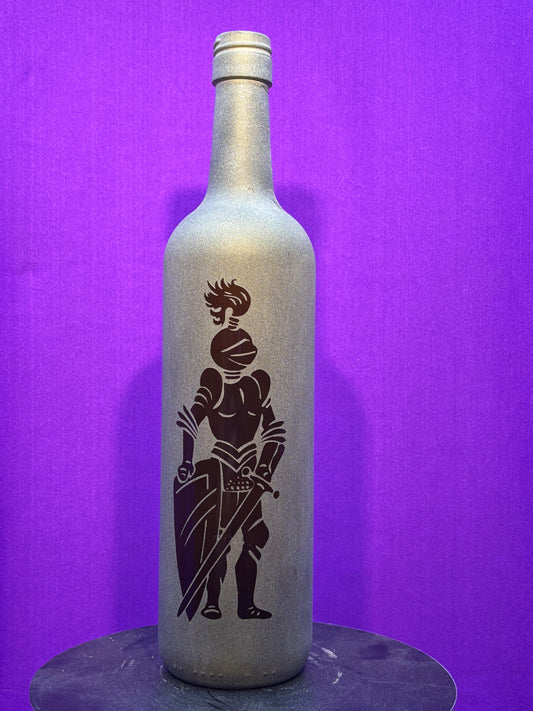 Sandblasted Knight Incense Bottle