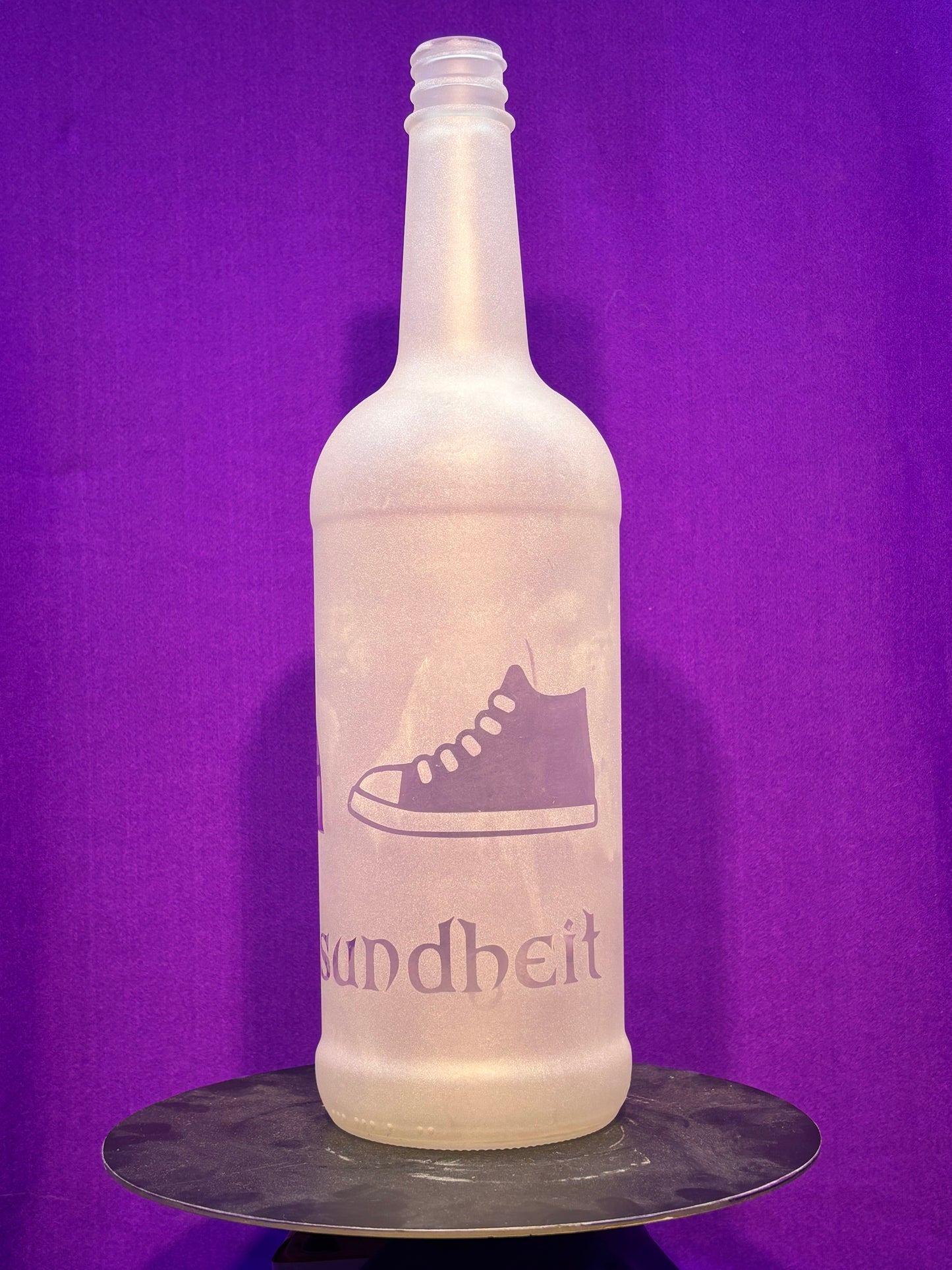 Sandblasted A Shoe Incense Holder Bottle
