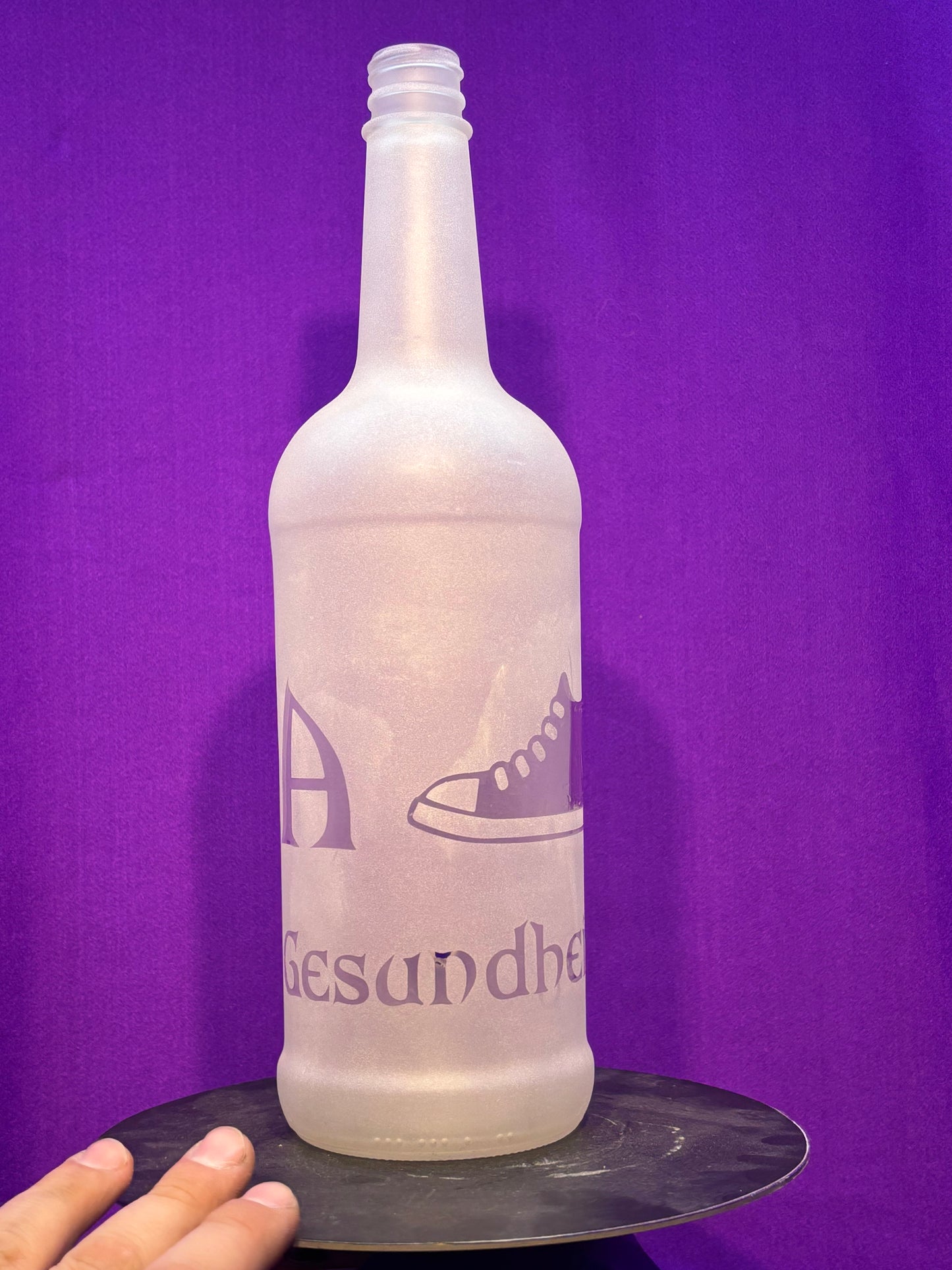 Sandblasted A Shoe Incense Holder Bottle
