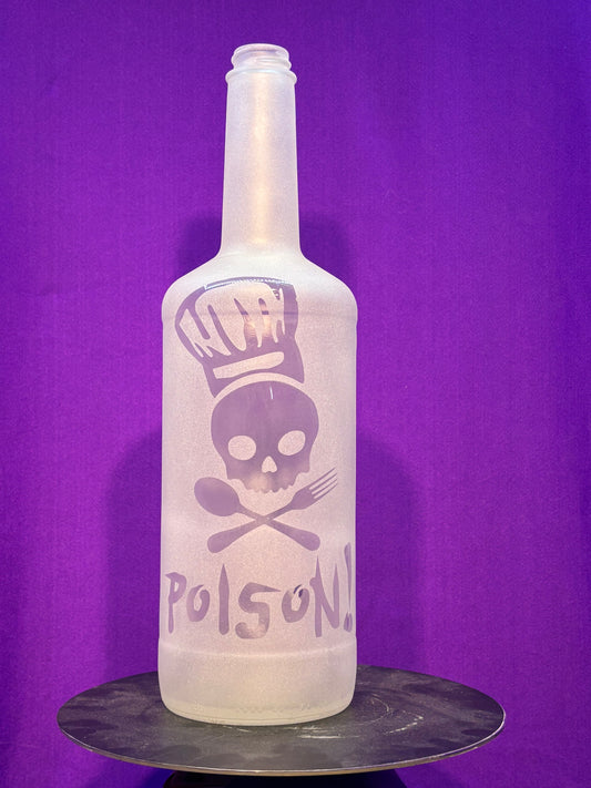 Sandblasted Poison Skull Incense Bottle