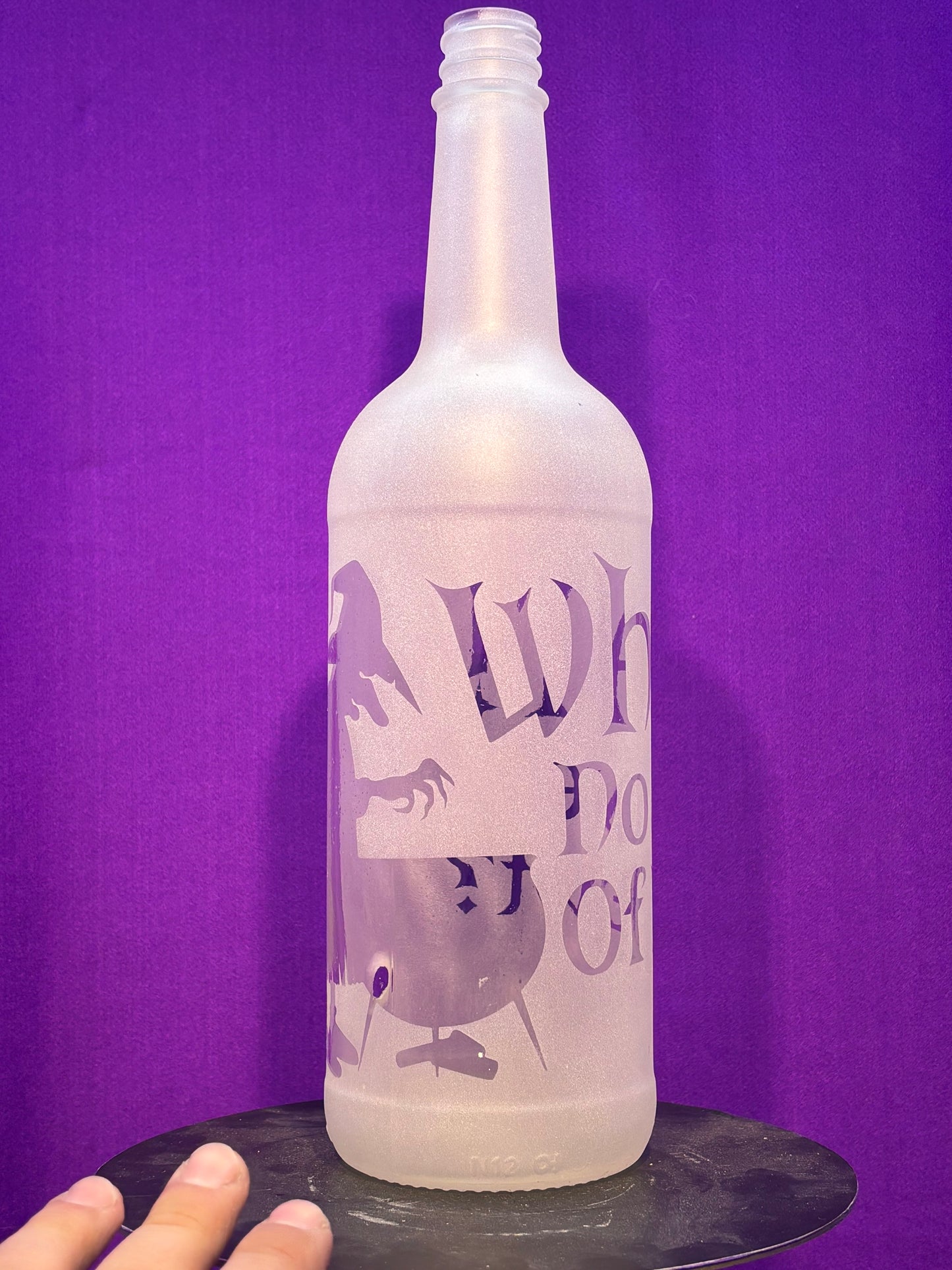 Sandblasted No Eye of Newt Incense Holder Bottle - Big