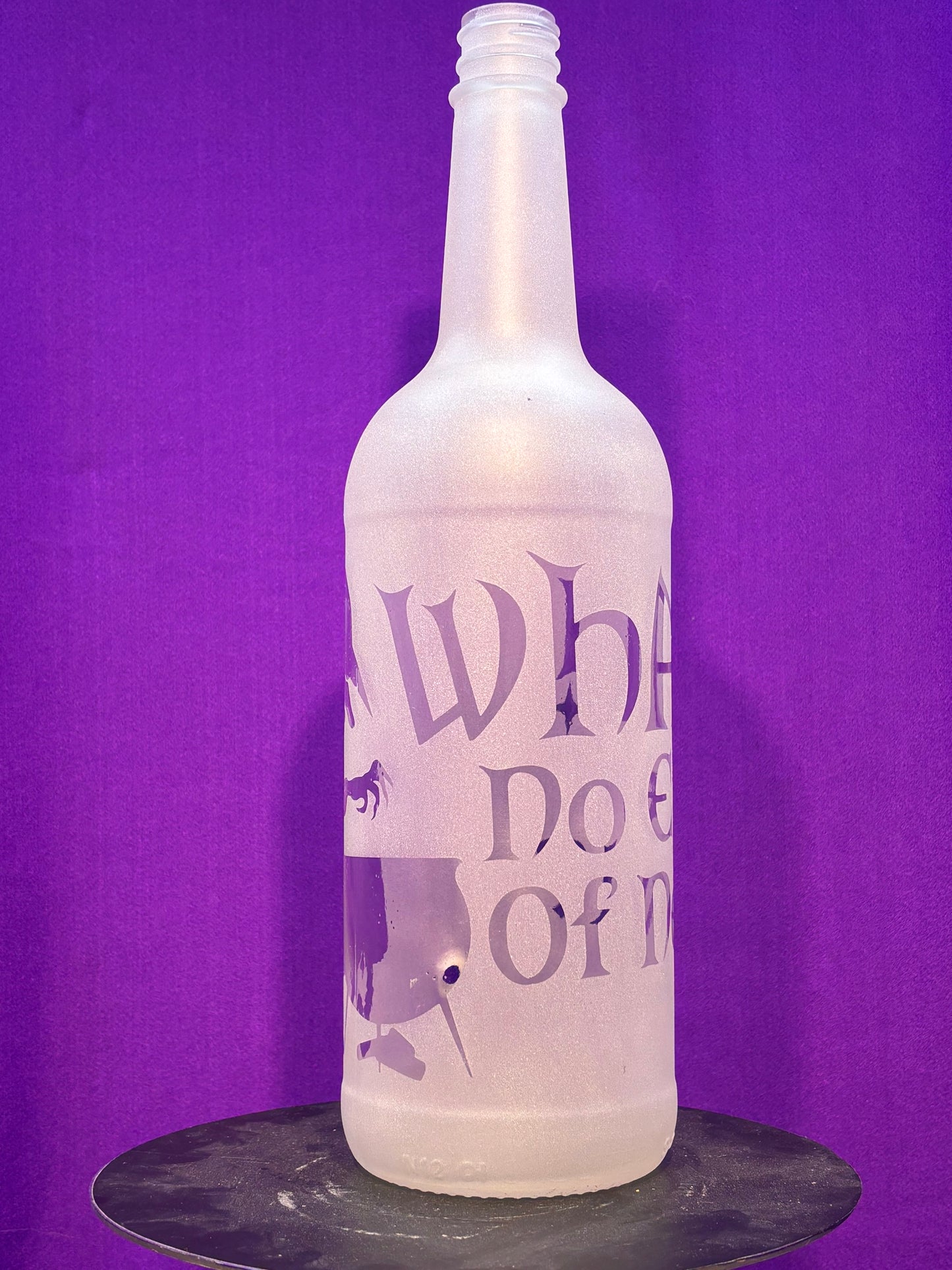 Sandblasted No Eye of Newt Incense Holder Bottle - Big
