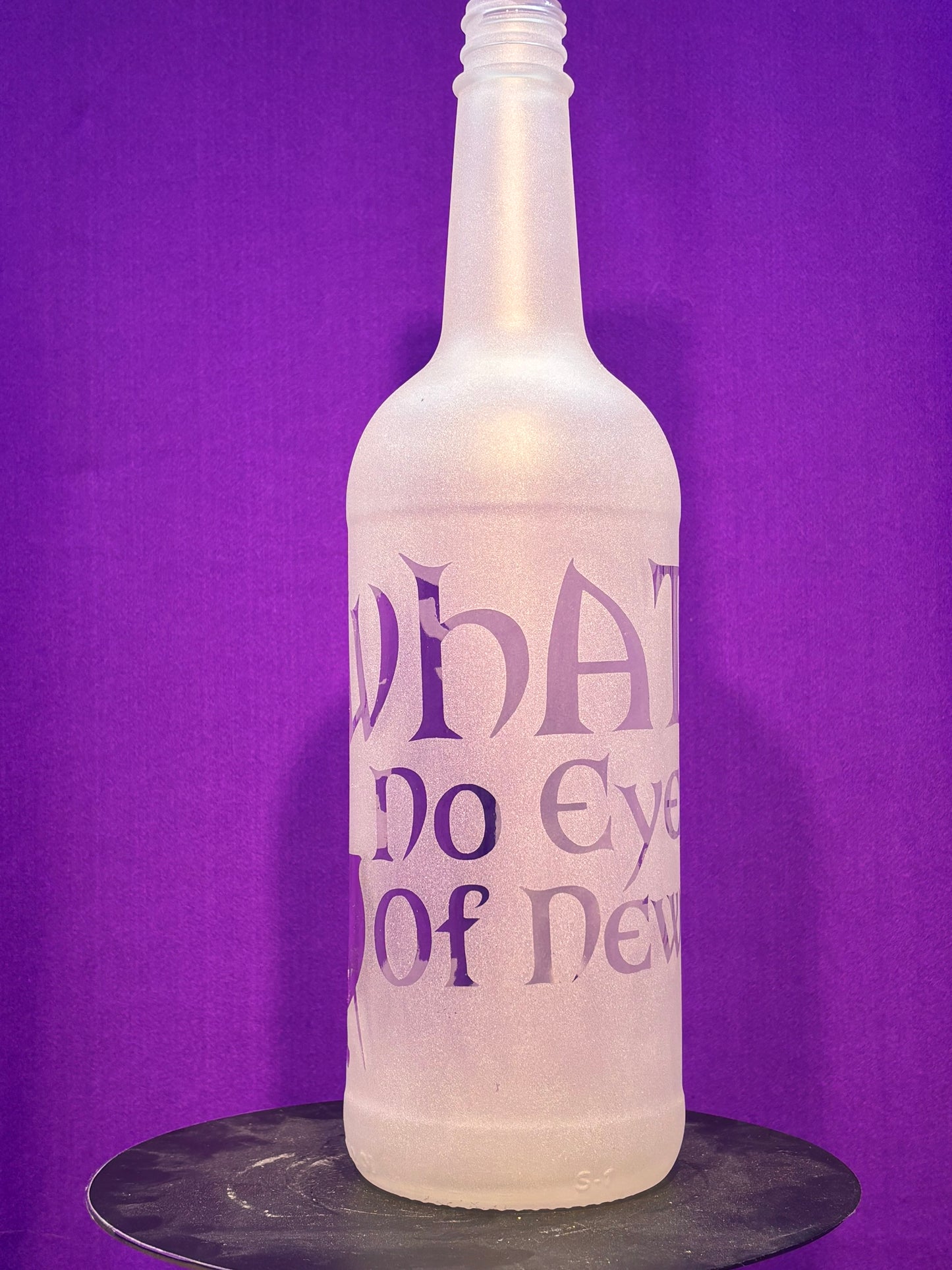Sandblasted No Eye of Newt Incense Holder Bottle - Big