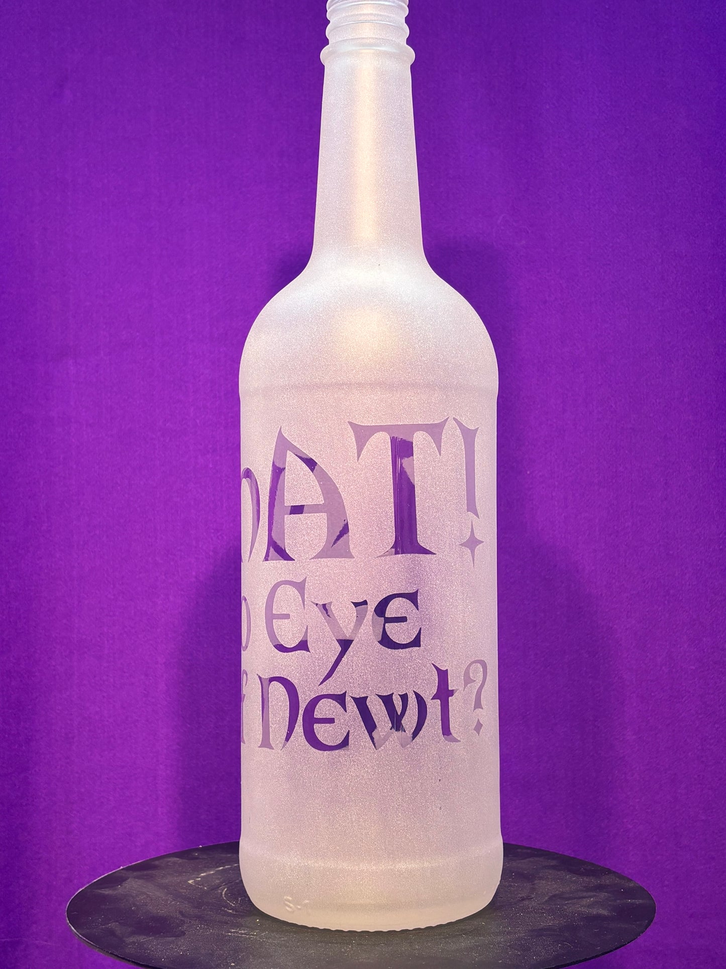 Sandblasted No Eye of Newt Incense Holder Bottle - Big