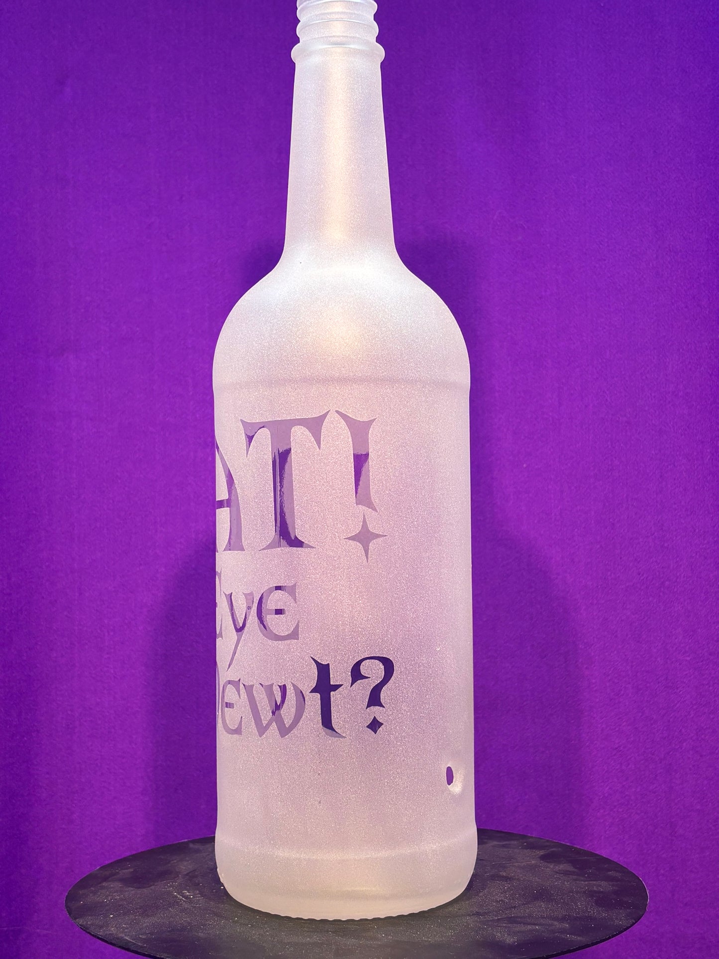 Sandblasted No Eye of Newt Incense Holder Bottle - Big